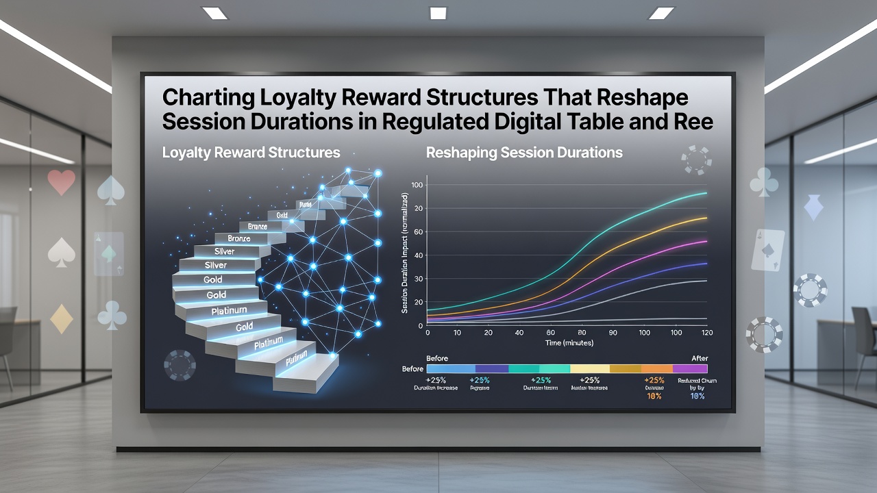 Analytics dashboard showing extended session metrics tied to loyalty point accumulation in regulated gaming platforms