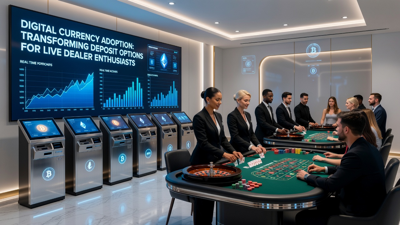 Live dealer roulette table with overlaid cryptocurrency transaction confirmation screen