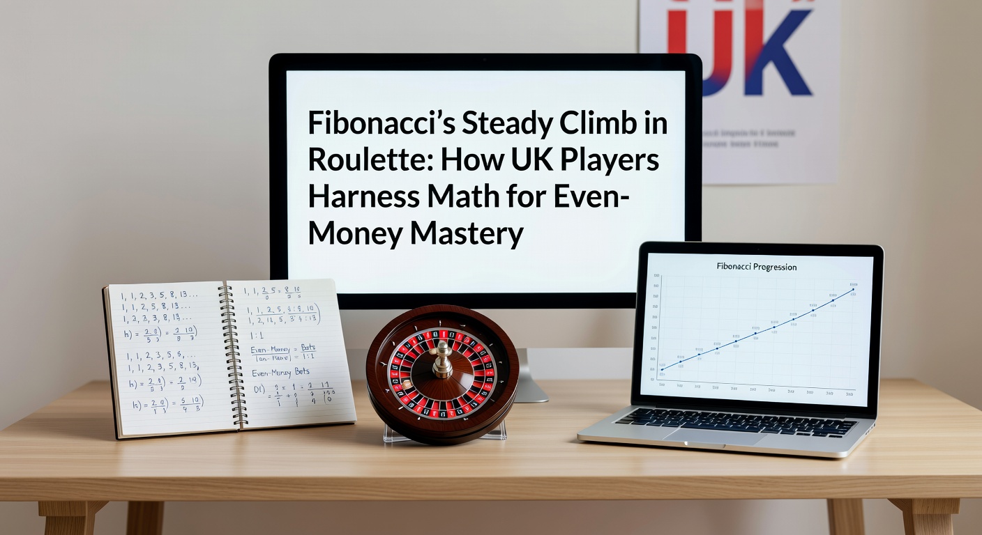 Close-up of a digital roulette interface displaying a Fibonacci betting progression chart during a live UK casino session