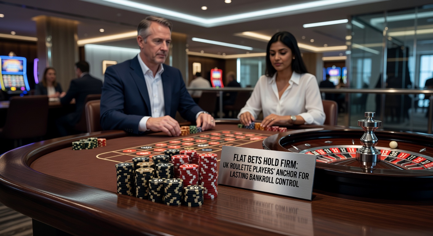 Graph showing bankroll curves for flat betting versus progressive strategies in extended roulette play