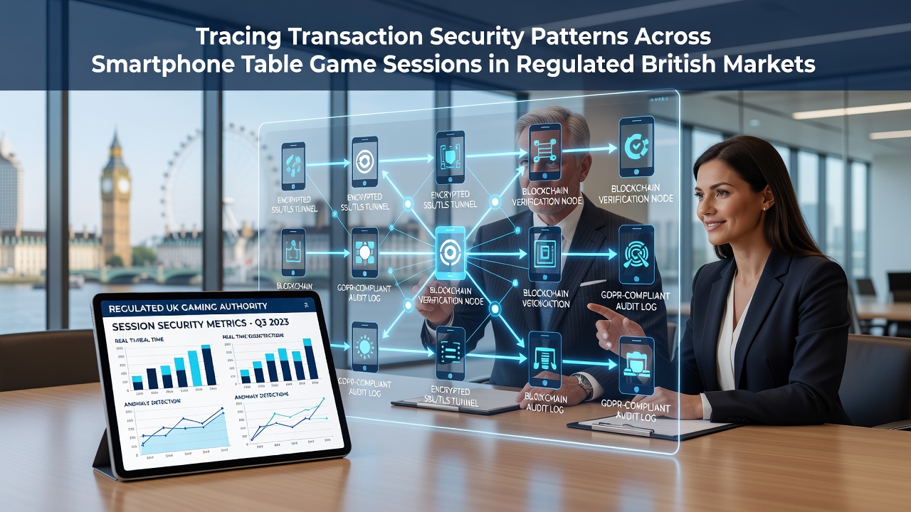 Data visualisation showing transaction security patterns and encryption flows in mobile gaming